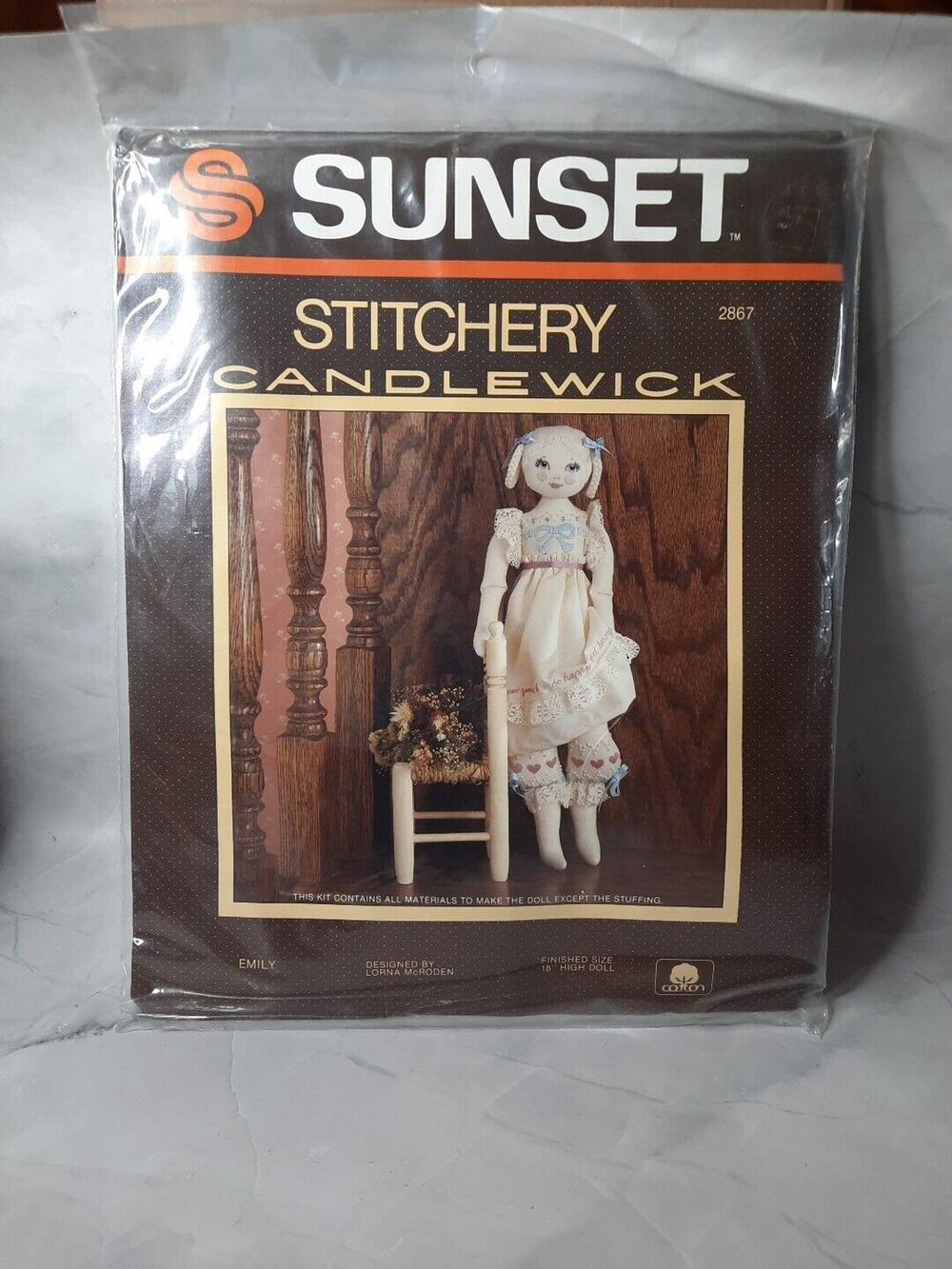 Vintage Sunset Stitchery Candlewick 18 Inch Doll Emily 2867